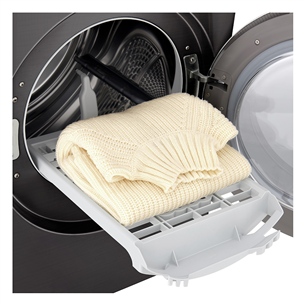 LG, 9 kg, depth 66 cm, black - Clothes Dryer Item - RH90V9JV2N.BBLQKMR