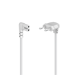 Hama Power Cord, 2-pin, angled, 3 m, white - Power cable Item - 00223283 00223283