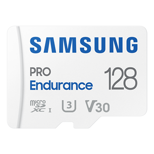 Samsung PRO Endurance, microSDXC + SD-адаптер, 128 ГБ, белый - Карта памяти Товар - MB-MJ128KA/EU