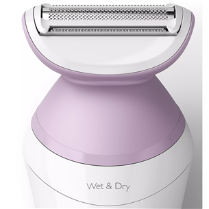 Philips Lady Shaver Series 6000, сухое и влажное использование, белый/сиреневый - Беспроводная бритва Товар - BRL136/00