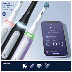 Elektrinis dantų šepetėlis Oral-B iO4, Baltas Prekė - IO4QUITEWHITE