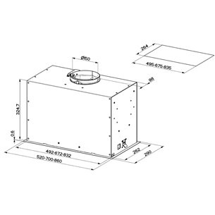 Gartraukis Faber INKA LUX EVO BK MATT Prekė - A52 305.0665.355