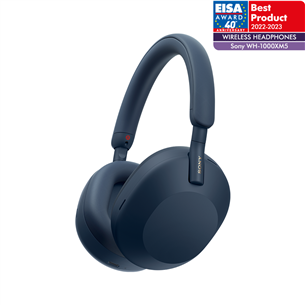 Sony WH-1000XM5, синий - Полноразмерные беспроводные наушники Товар - WH1000XM5L.CE7 WH1000XM5L.CE7