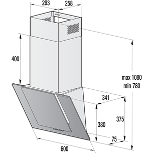Gartraukis Hisense Prekė - MH6INBG, 650 m³/h, 60 cm