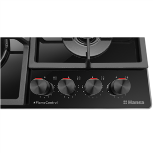Hansa, width 59 cm, black - Built-in gas hob Item - BHKS630540