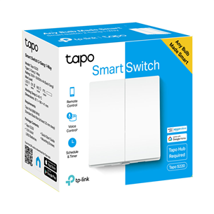 TP-Link Tapo S220, 2-gang 1-way, white - Smart light switch Item - TAPOS220