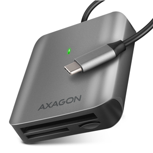 AXAGON Товар - CRE-S3C SuperSpeed USB-C UHS-II Reader, темно-серый - Считыватель карт памяти CRE-S3C