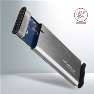 SSD dėklas Axagon Prekė - EEM2-SG2 Raw Box, USB-C, M.2 NVME, SATA, silver