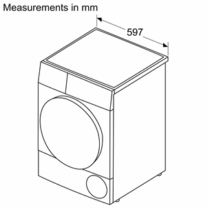 Bosch Series 8, heat pump, 9 kg, depth 61,3 cm - Clothes dryer Item - WQB245CBSN