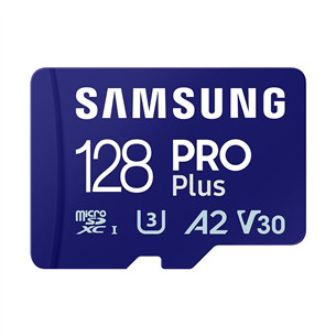 Samsung PRO Plus, 2023, microSDXC, 128 ГБ, синий - Карта памяти и адаптер Товар - MB-MD128SA/EU
