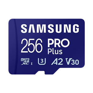 Samsung PRO Plus, 2023, microSDXC, 256 ГБ, синий - Карта памяти и адаптер Товар - MB-MD256SA/EU