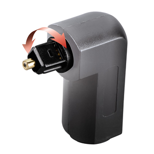 Adapteris Avinity Audio Optical Fibre, ODT, Toslink, 90°, gold-plated, black Prekė - 00127091