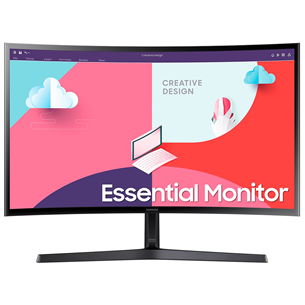 Monitorius Samsung Essential, 24'', lenktas, Full HD, 75 Hz, LED VA Prekė - LS24C366EAUXEN LS24C366EAUXEN
