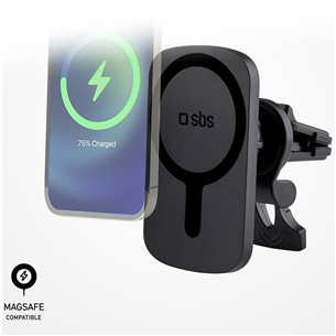 Automobilinis laikiklis-įkroviklis SBS MagCharge, 7.5 W, MagSafe, 360° swivelled Prekė - TESUPWIR15WMS