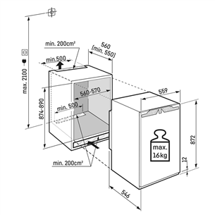 Liebherr, 118 L, height 88 cm - Built-in refrigerator Item - IRE3901-20