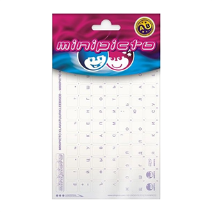 Minipicto, RUS, red - Keyboard Stickers Item - KB-UNICLR-RU-RED KB-UNICLR-RU-RED
