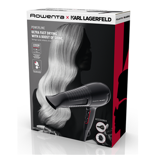 Plaukų džiovintuvas Rowenta x Karl Lagerfeld Powerline, 2100 W Prekė - CV591LF0
