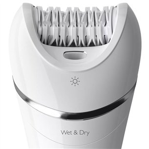 Philips Epilator Series 8000, сухое и влажное использование, белый - Эпилятор Товар - BRE710/00