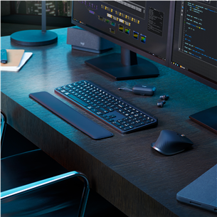 Klaviatūra Logitech MX Keys S Plus, SWE, juoda