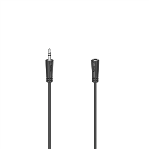 Hama Audio Extension Cable, 3.5mm - 3.5mm, socket, 1,5 m, black - Cable Item - 00205119 00205119