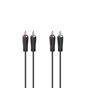 Hama Audio Cable, 2 RCA - 2 RCA, 1.5 m, black - Cable Item - 00205257 00205257