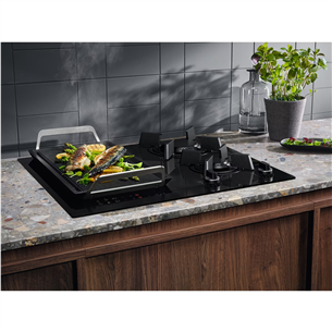 Electrolux, width 60 cm, black - Built-in Induction & Gas Hob Item - KDI641723K