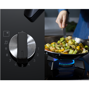 Electrolux, width 60 cm, black - Built-in Induction & Gas Hob Item - KDI641723K