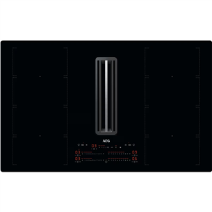 AEG 8000 FlexiBridge, width 83 cm, black - Built-in Induction Hob with Cooker Hood CCE84779CB