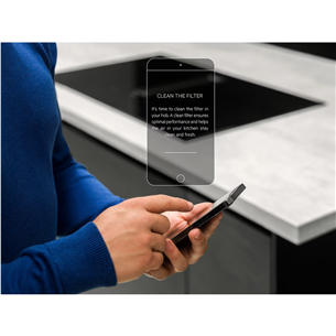 AEG 8000 FlexiBridge, width 83 cm, black - Built-in Induction Hob with Cooker Hood