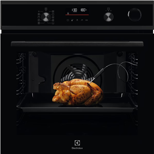 Electrolux SteamCrisp 700, 72 L, pyrolytic cleaning, 45 functions, black - Built-in steam oven Item - EOC6P77H EOC6P77H