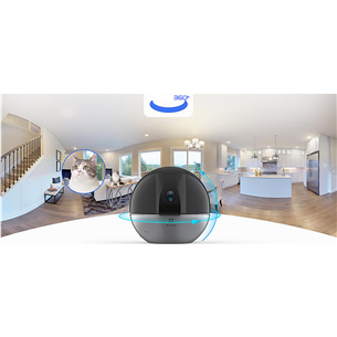 EZVIZ E6, 5 MP, WiFi, LAN, human detection, night vision, black - Pan & Tilt WiFi Camera Item - CS-E6
