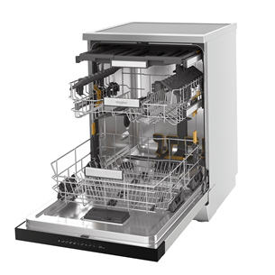 Whirlpool, 15 place settings, inox - Free standing dishwasher Item - W7FHP43X