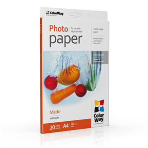 Foto popierius ColorWay A4, 190 g/m², 20 sheets, matte Prekė - PM190020A4 PM190020A4