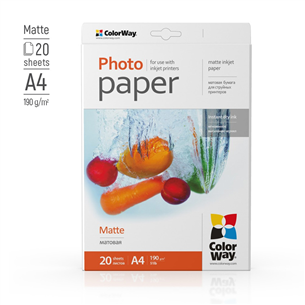 ColorWay A4, 190 g/m², 20 sheets, matte - Photo paper Item - PM190020A4