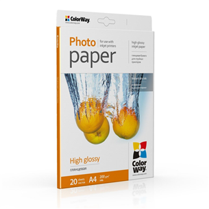ColorWay A4, 200 g/m², 20 sheets, glossy - Fotopaber Item - PG200020A4 PG200020A4