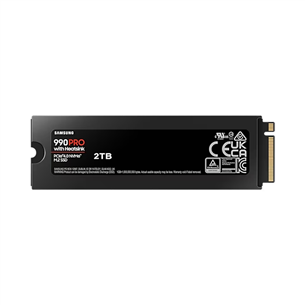SS diskas Samsung 990 PRO with Heatsink, 2 TB, PCIe 4.0 NVMe M.2 Prekė - MZ-V9P2T0CW