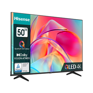 Hisense E7KQ, 50", Ultra HD, QLED, juodas - Televizorius