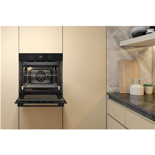 Whirlpool, catalytic cleaning, 71 L, black - Built-in oven Item - OMK58CU1SB