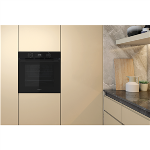 Whirlpool, catalytic cleaning, 71 L, black - Built-in oven Item - OMK58CU1SB