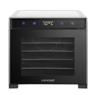 Grybų, vaisių ir daržovių džiovyklė Concept, 650 W, digital, juoda Prekė - SO-2000