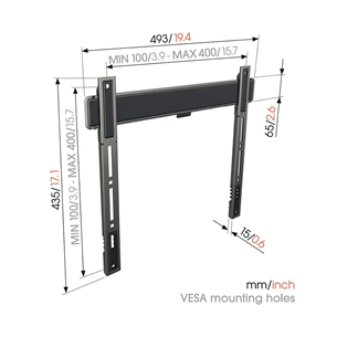 Vogel's TVM 5405 Fixed, зафиксированное положение, 32'' - 77'', темно-серый - Настенное крепление для телевизора Товар - TVM5405