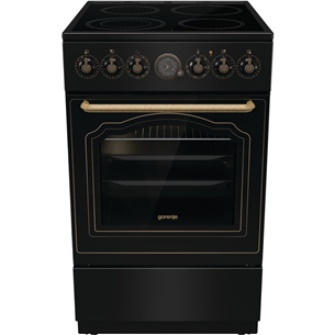 Gorenje, retro, 70 L, black - Freestanding Ceramic Cooker Item - GECS5B70CLB GECS5B70CLB