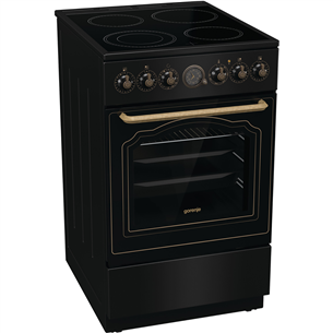 Gorenje, retro, 70 L, black - Freestanding Ceramic Cooker Item - GECS5B70CLB
