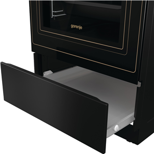 Gorenje, retro, 70 L, black - Freestanding Ceramic Cooker Item - GECS5B70CLB