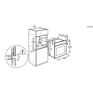 Electrolux 600 SteamBake, 65 L, inox - Built-in oven Item - EOD5H70BX
