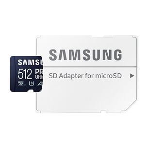 Samsung PRO Ultimate, microSDXC, SD-адаптер, 512 ГБ - Карта памяти