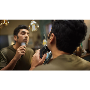 Barzdaskutė Philips Shaver 3000 Series, šlapias ir sausas skutimas, juoda/aukso Prekė – S3242/12