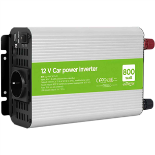 Gembird 12 В -> 800 Вт + USB-порт - Инвертор Товар - EG-PWC800-01 EG-PWC800-01