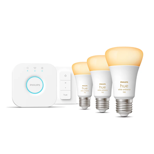 Philips Hue White Ambiance E27, 3 pc, dimmer - Smart Lights Starter Pack Item - 929002468403 929002468403