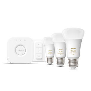 Philips Hue White Ambiance E27, 3 pc, dimmer - Smart Lights Starter Pack Item - 929002468403